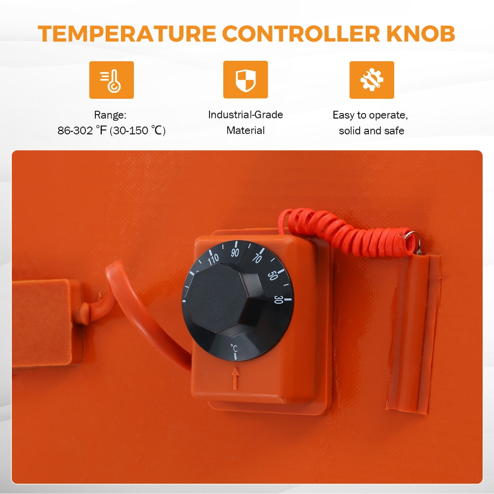 BEAMNOVA Metal Drum Heater 110V Pail Heating Band for 200L Barrel 10x7