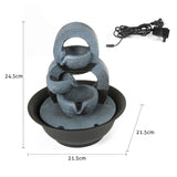 Load image into Gallery viewer, Tabletop Water Fountain Indoor Waterfall Fountain with LED Light, Feng Shui Zen Desktop Meditation Calming Water Sound Relaxation Fountain for Home Bedroom Office Decoration