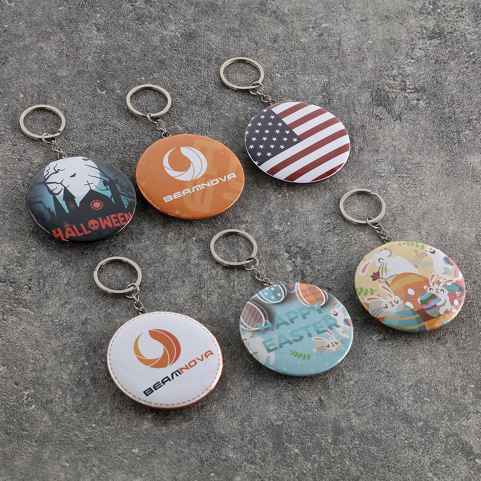 Bottle Opener Button Keychain