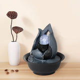 Load image into Gallery viewer, Tabletop Water Fountain Indoor Waterfall Fountain with LED Rolling Ball, Feng Shui Zen Desktop Fountains Calming Water Sound Relaxation Fountain for Home Office Decor