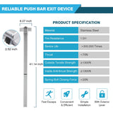 Load image into Gallery viewer, 41” Panic Bars for Exit Doors, Stainless Steel Push bar Panic Exit Device with Exterior Door Lever, Commercial Emergency Exit Door Push Bar Door Locks for 41”-53” Wood, Metal Doors