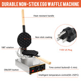 Load image into Gallery viewer, Commercial Bubble Waffle Cone Maker Egg Waffle Machine 1400W Non-Stick Rotated Eggettes Waffle Baker for Restaurant Snack Shop Cafe