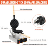 Load image into Gallery viewer, BEAMNOVA Commercial Bubble Waffle Cone Maker Egg Waffle Machine 1400W Non-Stick Rotated Eggettes Waffle Baker for Restaurant Snack Shop Cafe