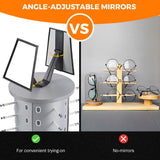 Load image into Gallery viewer, Rotating Glasses Display Stand Sunglasses Holder Organizer Rack Eyeglass Turning Commercial Display Stand with Mirror for 40 Pairs of Glasses