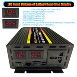 Load image into Gallery viewer, 10000W Pure Sine Wave Power Inverter Voltage Transformer Intelligent Digital Display Car Home Outdoor DC12V to AC 110V Converter