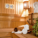 Load image into Gallery viewer, Sauna Thermometer 2 in 1 Wooden Sauna Hygrothermograph Indoor Fahrenheit Thermometer and Hygrometer for Hotel Sauna Room Accessories