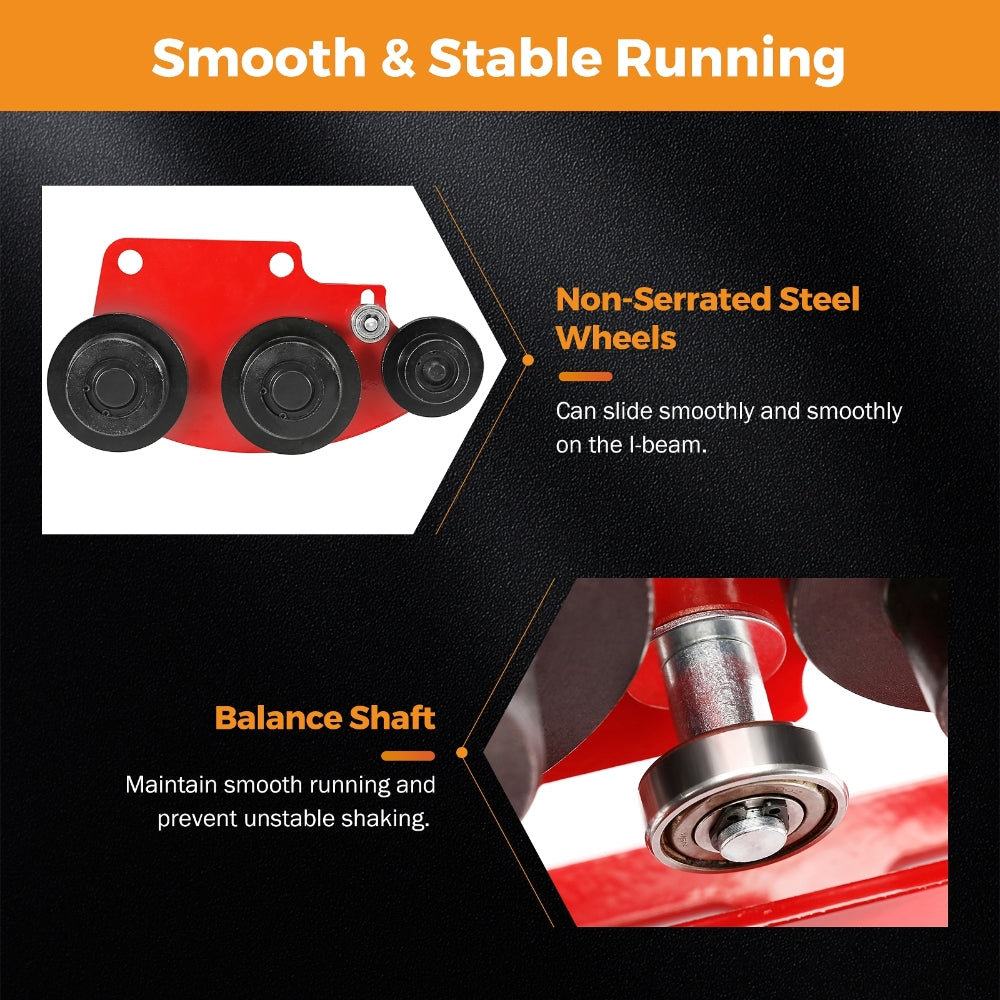 i beam trolley for 1 ton electric hoist gantry crane trolley